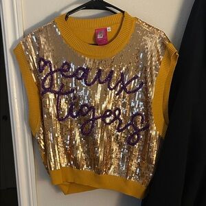 Queen of Sparkles LSU Vest